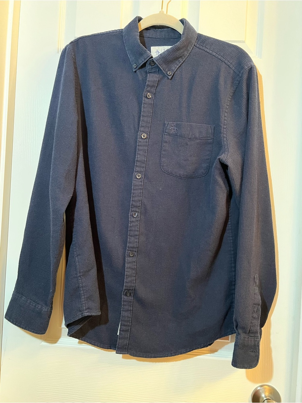 Original Penguin Men's Navy Button-Down Casual Shirt